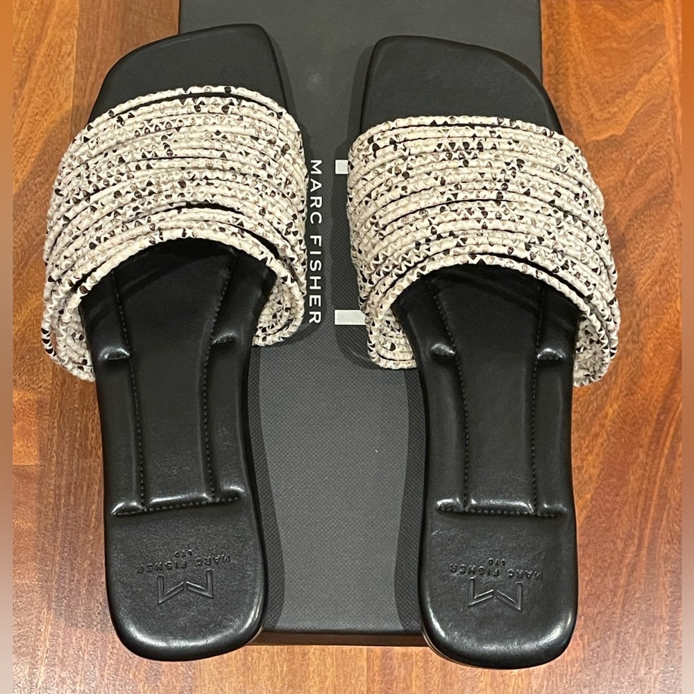 Marc Fisher Maddie Slip On Strappy Slide Sandals - Picture 4 of 8